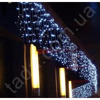 Гирлянда Бахрома 120 LED 8 мм на ЧП Белая