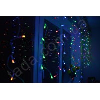 Гирлянда Бахрома 120 LED 8 мм на ЧП Разноцветная