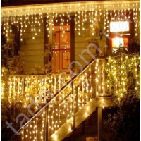Гирлянда Бахрома 120 LED 5 мм на ПП Тепло-Белая