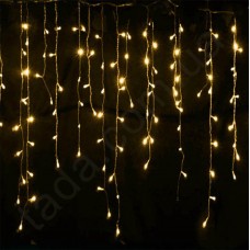 Гирлянда Бахрома 120 LED 5 мм на ПП Тепло-Белая