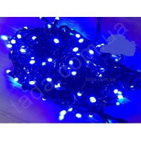 Гирлянда Кристалл 100 LED 5 мм на ЧП Синяя