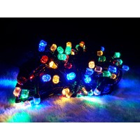 Гирлянда Кристалл 100 LED 8 мм на ЧП Разноцветная