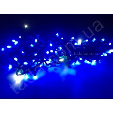 Гирлянда Линза 100 LED 5 мм на ЧП Синяя