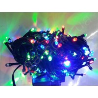Гирлянда Линза 400 LED 5 мм на ЧП Разноцветная
