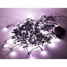 Гирлянда Линза 100 LED 5 мм на ЧП Белая