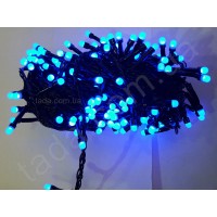 Гирлянда Матовая 300 LED 5 мм на ЧП Синяя