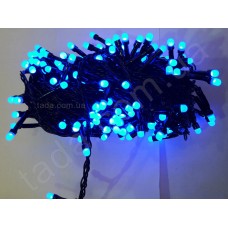 Гирлянда Матовая 100 LED 5 мм на ЧП Синяя