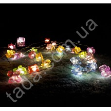 Гирлянда Бабочка 30LED на Батарейках Разноцветная на проволоке