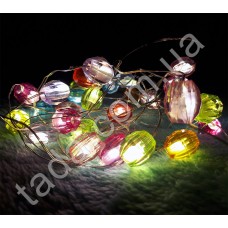 Гирлянда Бусинка 30LED на Батарейках Разноцветная на проволоке