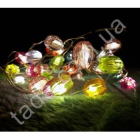 Гирлянда Бусинка 30LED на Батарейках Разноцветная на проволоке