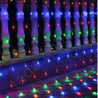 Гирлянда Сетка Ягодка 120 LED 8 мм 1,5м/1,5м на ЧП Разноцветная