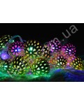 Гирлянда 20 LED металлические шарики Разноцветные