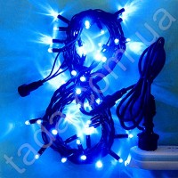 Гирлянда Уличная Нить 200 LED 5 мм на ЧП Синяя