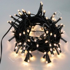 Гирлянда Уличная Нить 100 LED 5 мм на ЧП Тепло-Белая