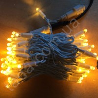Гирлянда Уличная Нить 100 LED 8 мм на БП Синяя