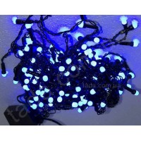 Гирлянда Ягода 100 LED 8 мм на ЧП Синяя