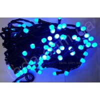 Гирлянда Ягода 100 LED 8 мм на ЧП Синяя