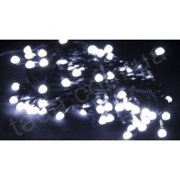 Гирлянда Ягода 100 LED 8 мм на ЧП Белая